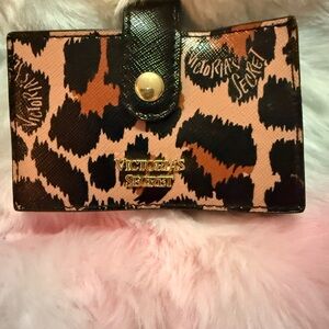 Victoria's Secret Black and Tan Animal Print Wallet